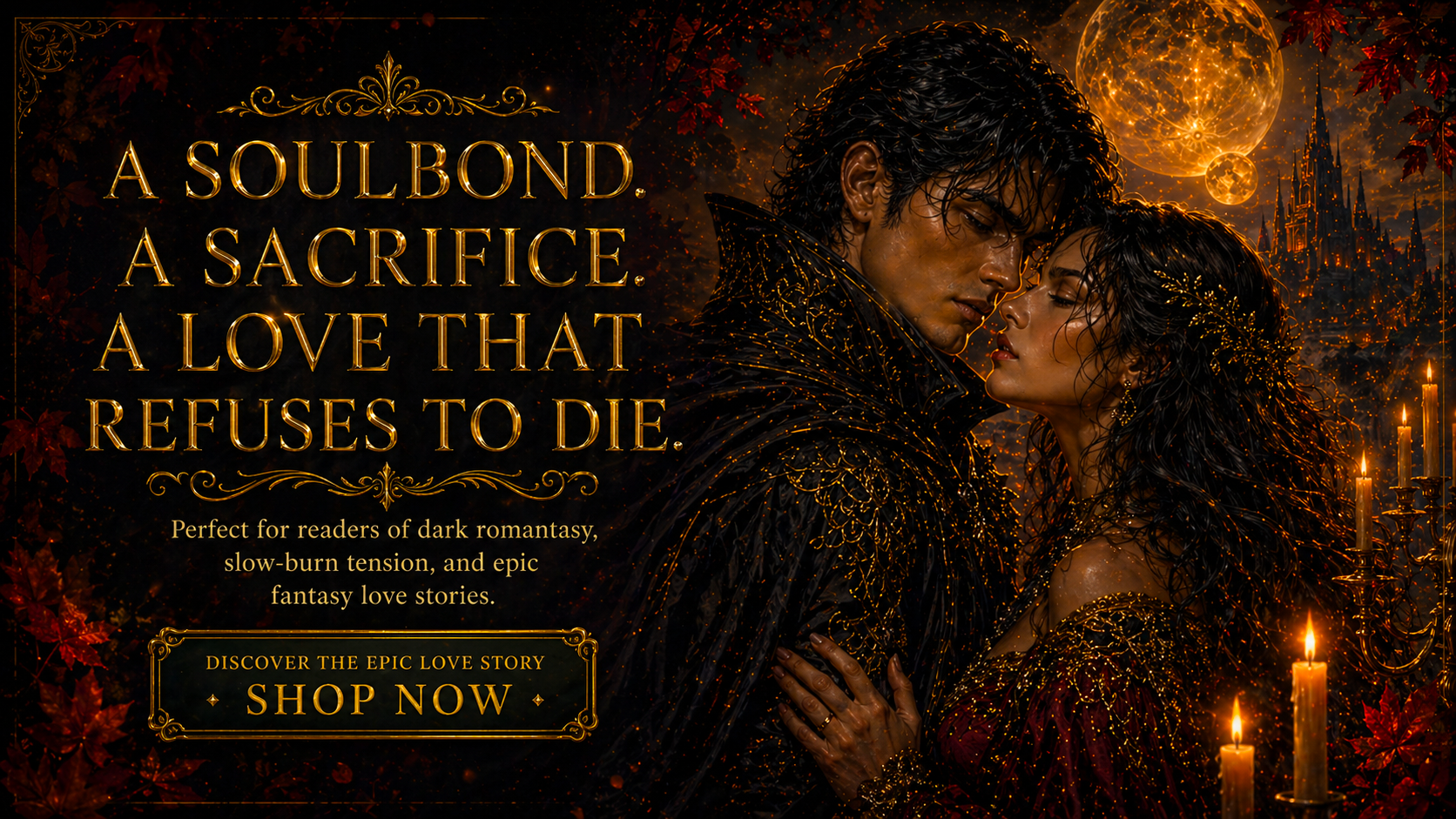 A Soulbond. A Sacrifice. A Love That Refuses to Die artwork with Elara and Lysander